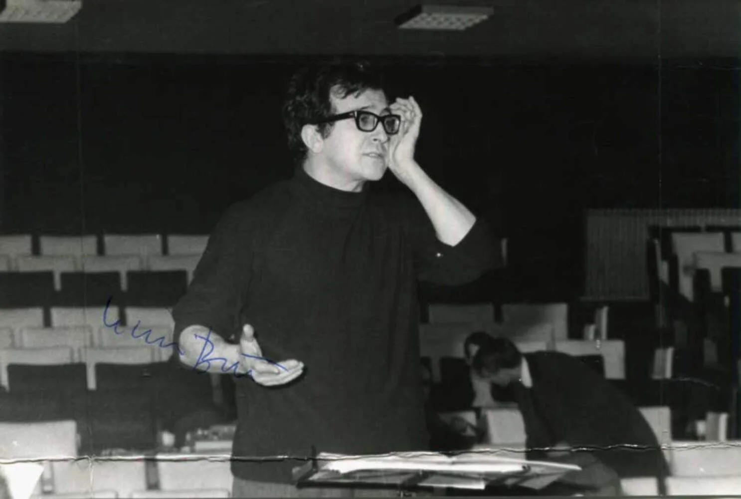 Luciano Berio COMPOSER autographs, signed photo & autograph note signed, изображение 2