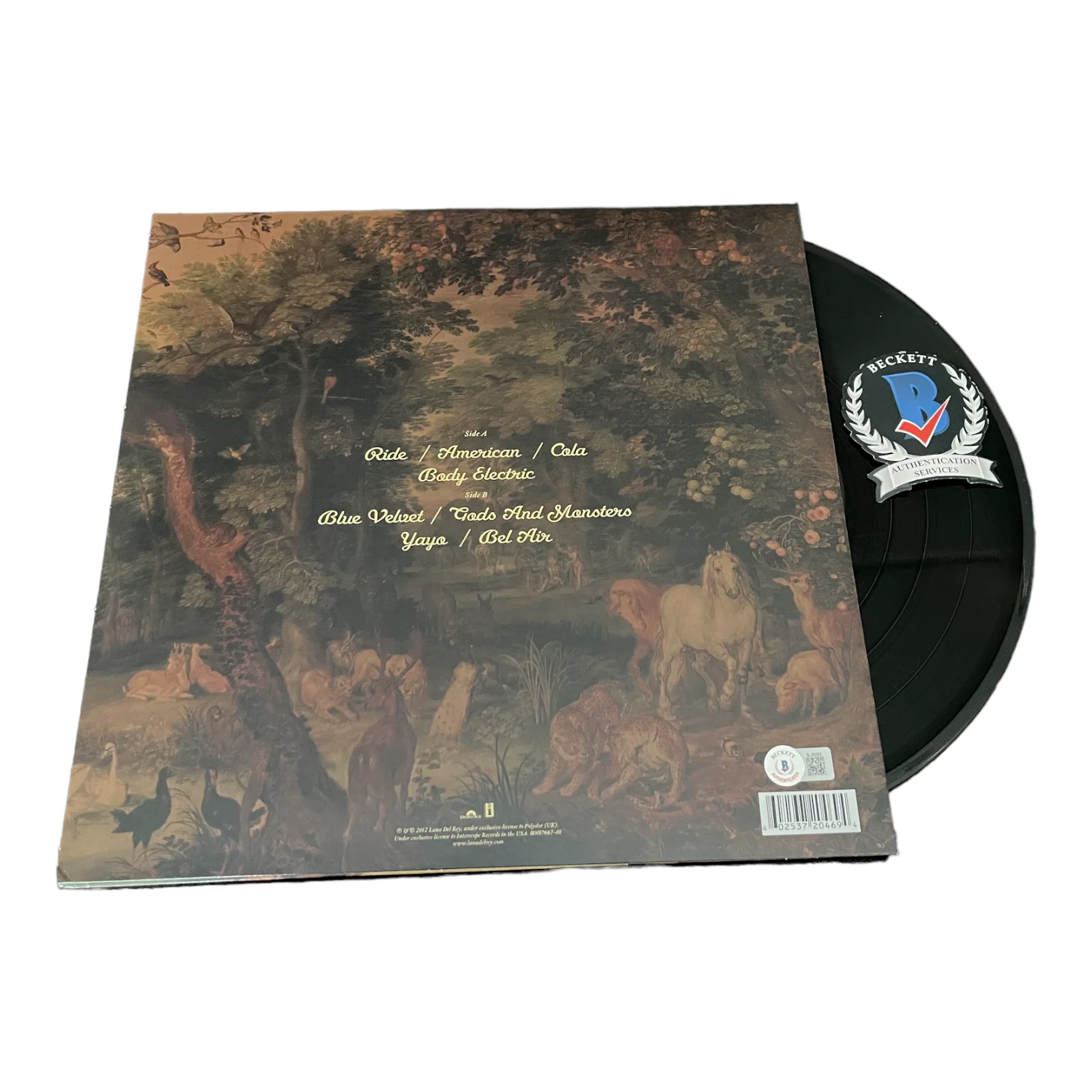LANA DEL RAY SIGNED AUTOGRAPH PARADISE CLUB ALBUM VINYL LP BECKETT BAS, изображение 2