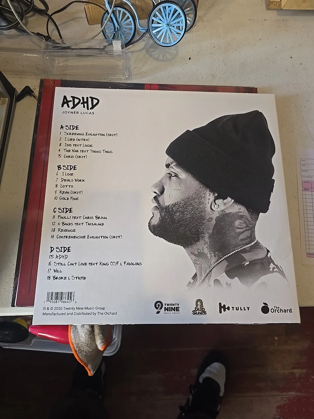 Joyner Lucas Signed ADHD Vinyl LP Record Album Rap Hip Hop Worcester LEGEND RAD, image 2