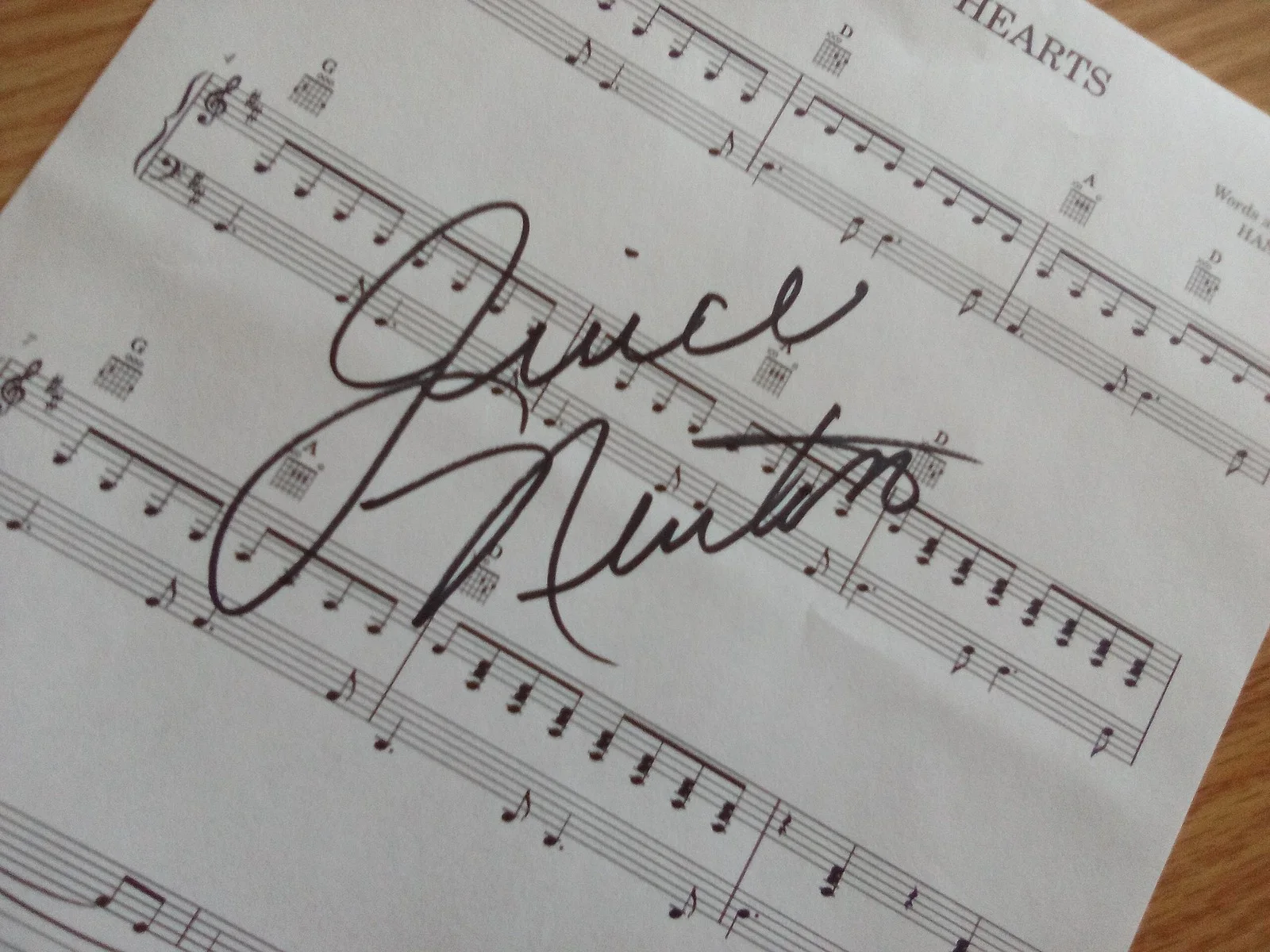 JUICE NEWTON Singer Queen Of Hearts 8.5X11 Lyric Sheet SIGNED AUTOGRAPHED, изображение 3