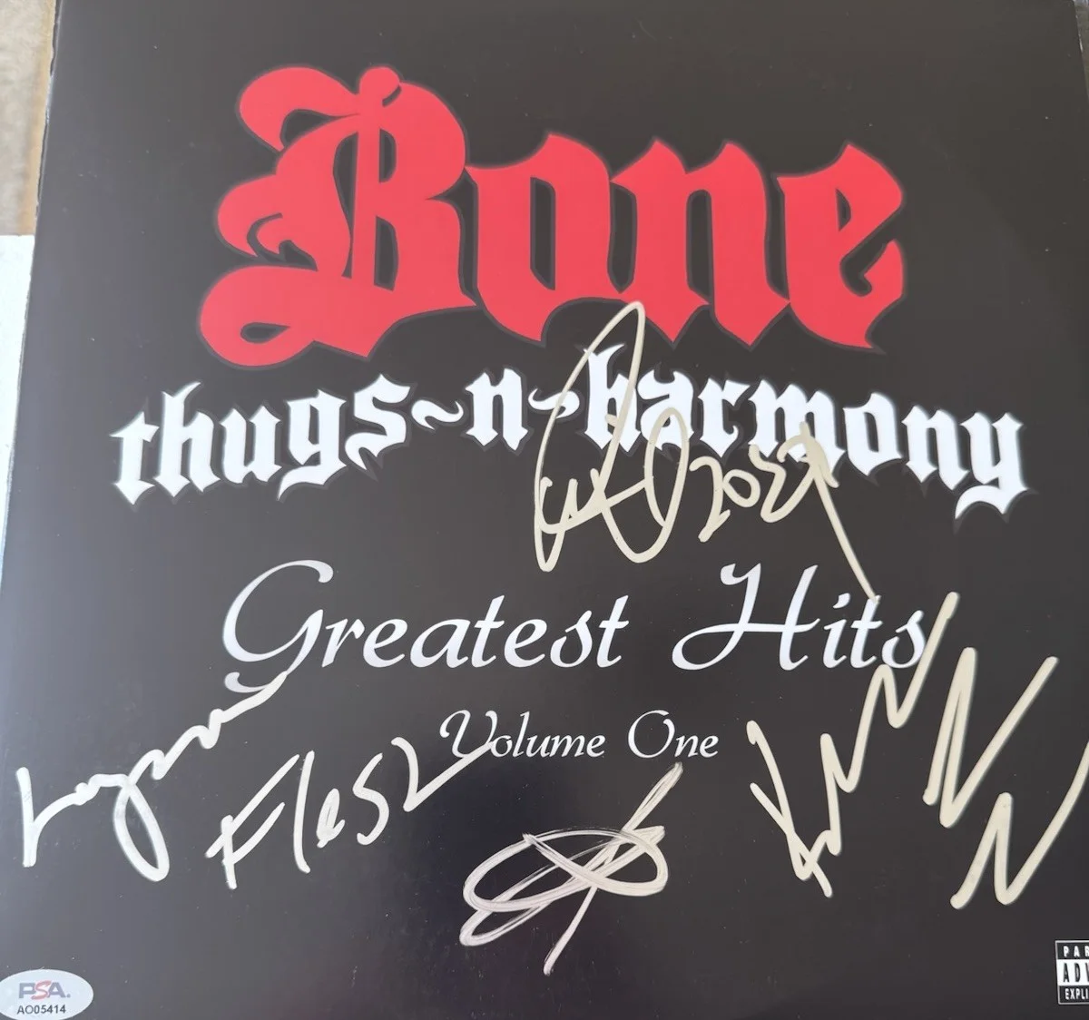 Bone Thugs N Harmony Signed Vinyl All 5 Bizzy, Krayzie, Wish, Flesh, Layzie Psa, image 2