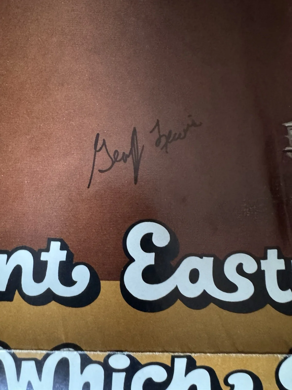 Geoffrey Lewis — ANY WHICH WAY YOU CAN SIGNED Poster Geoffrey Lewis Autograph William Smith PSA, изображение 3