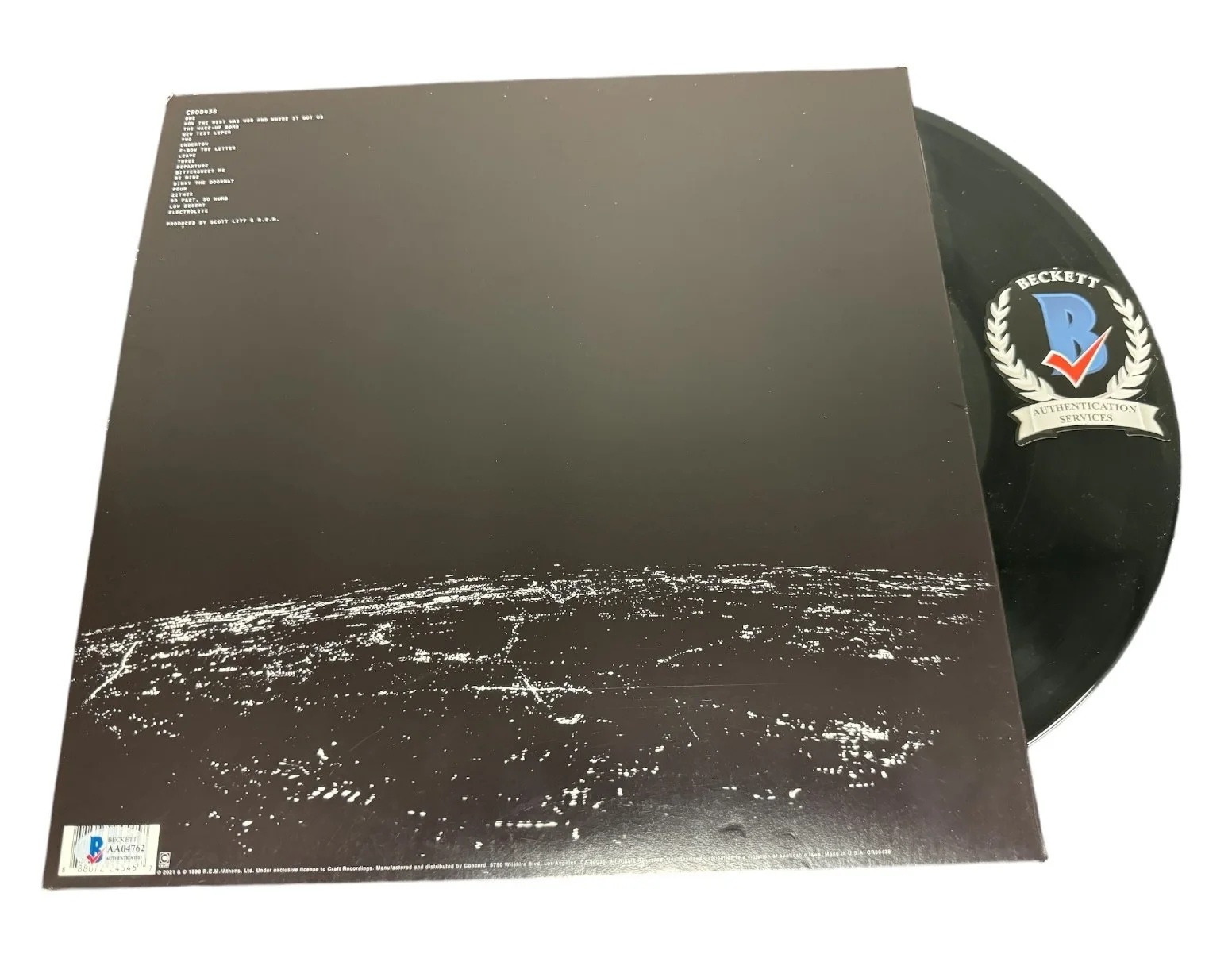 REM Band SIGNED New Adventures In HI - FI LP Vinyl Michael Stipe + 3 BECKETT BAS, image 2