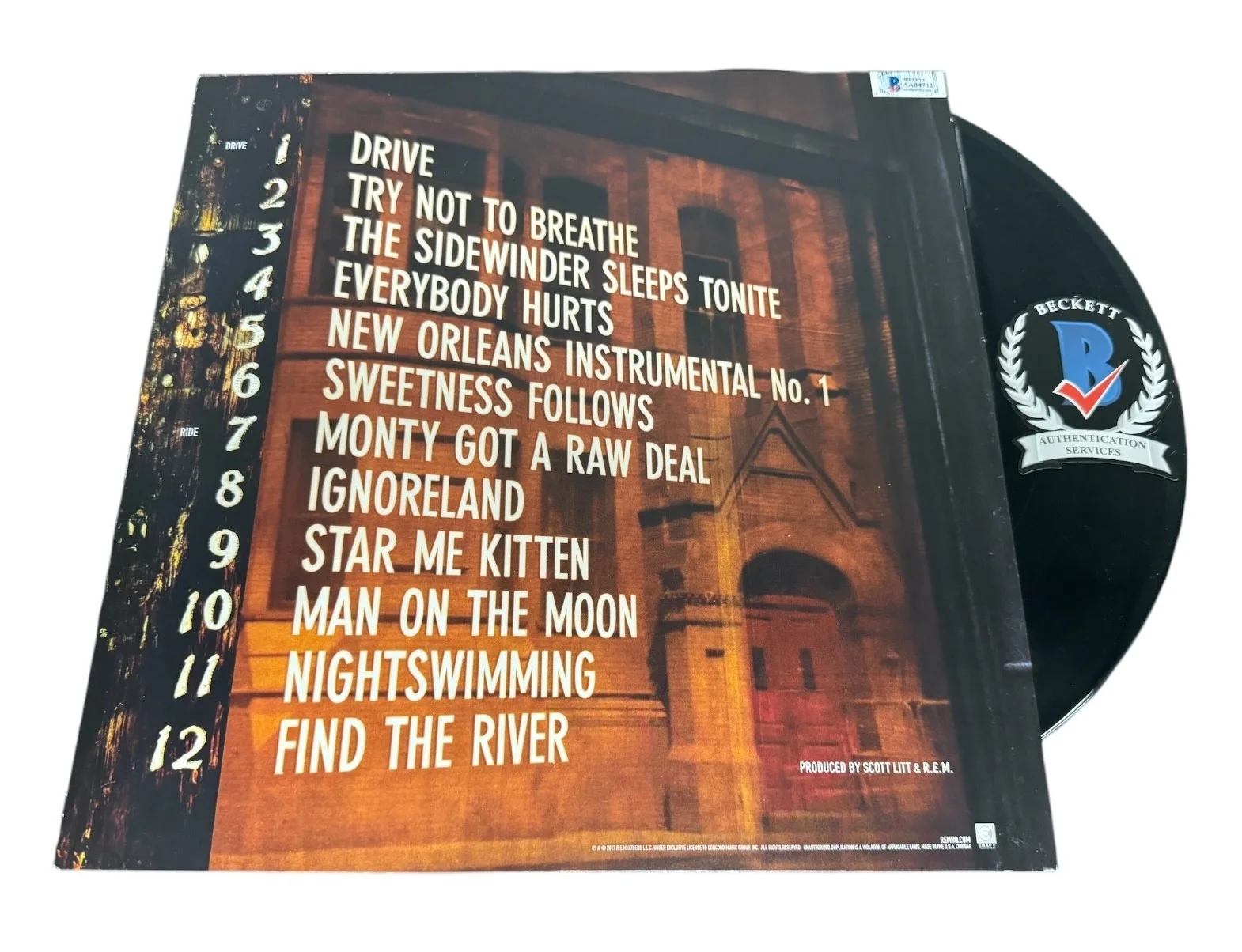 REM Band Signed Autograph Automatic For The People LP Vinyl Michael Stipe +3 BAS, image 2