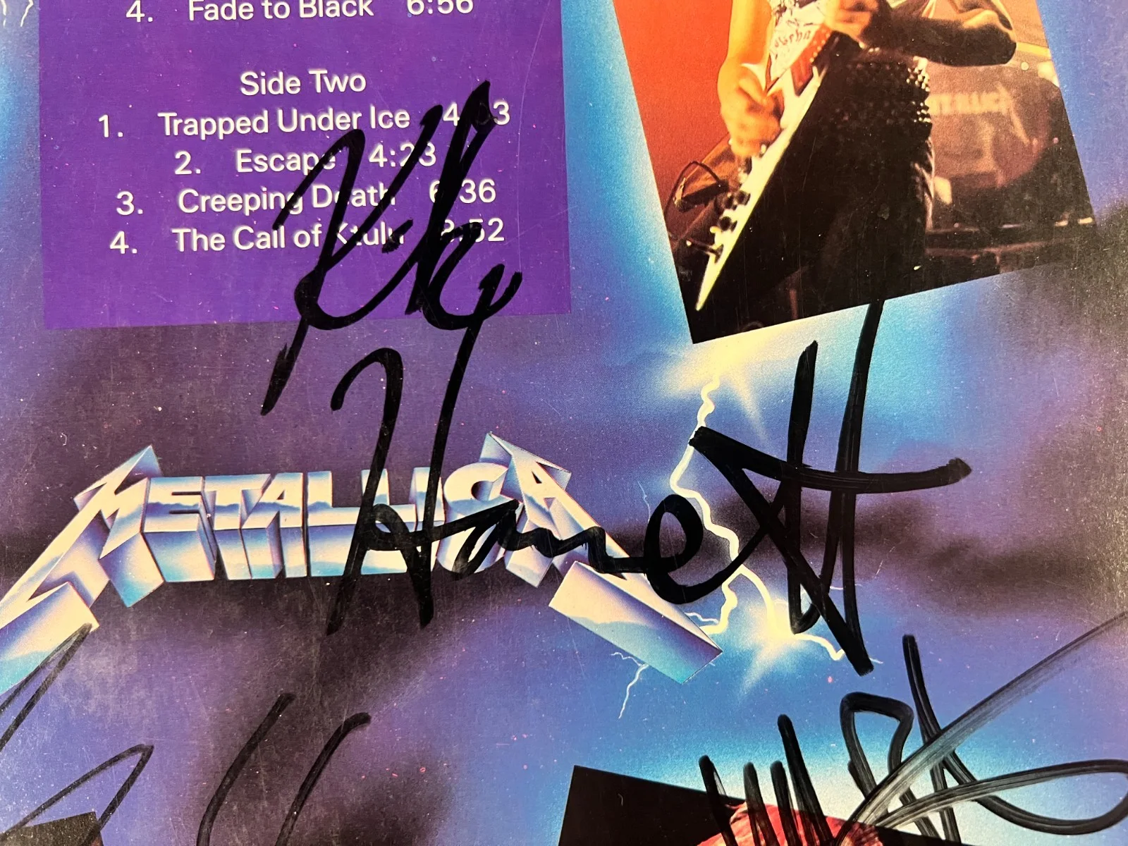 Metallica Ride The Lighting FULLY SIGNED Autographed JSA LOA with Cliff Burton, изображение 4