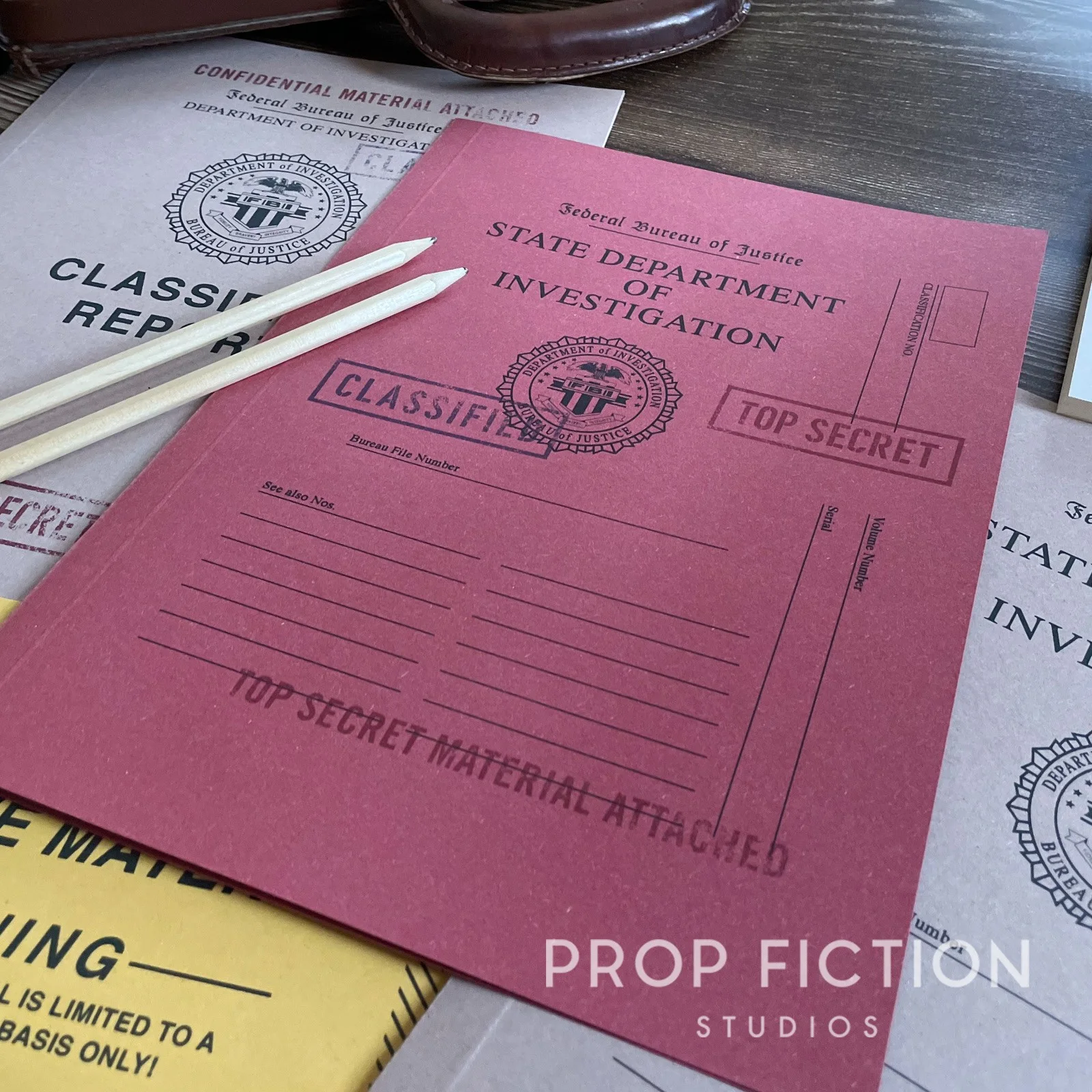 Movie Prop Secret Agent Investigation Files / 4 x Vintage Cosplay Folder Set, изображение 4