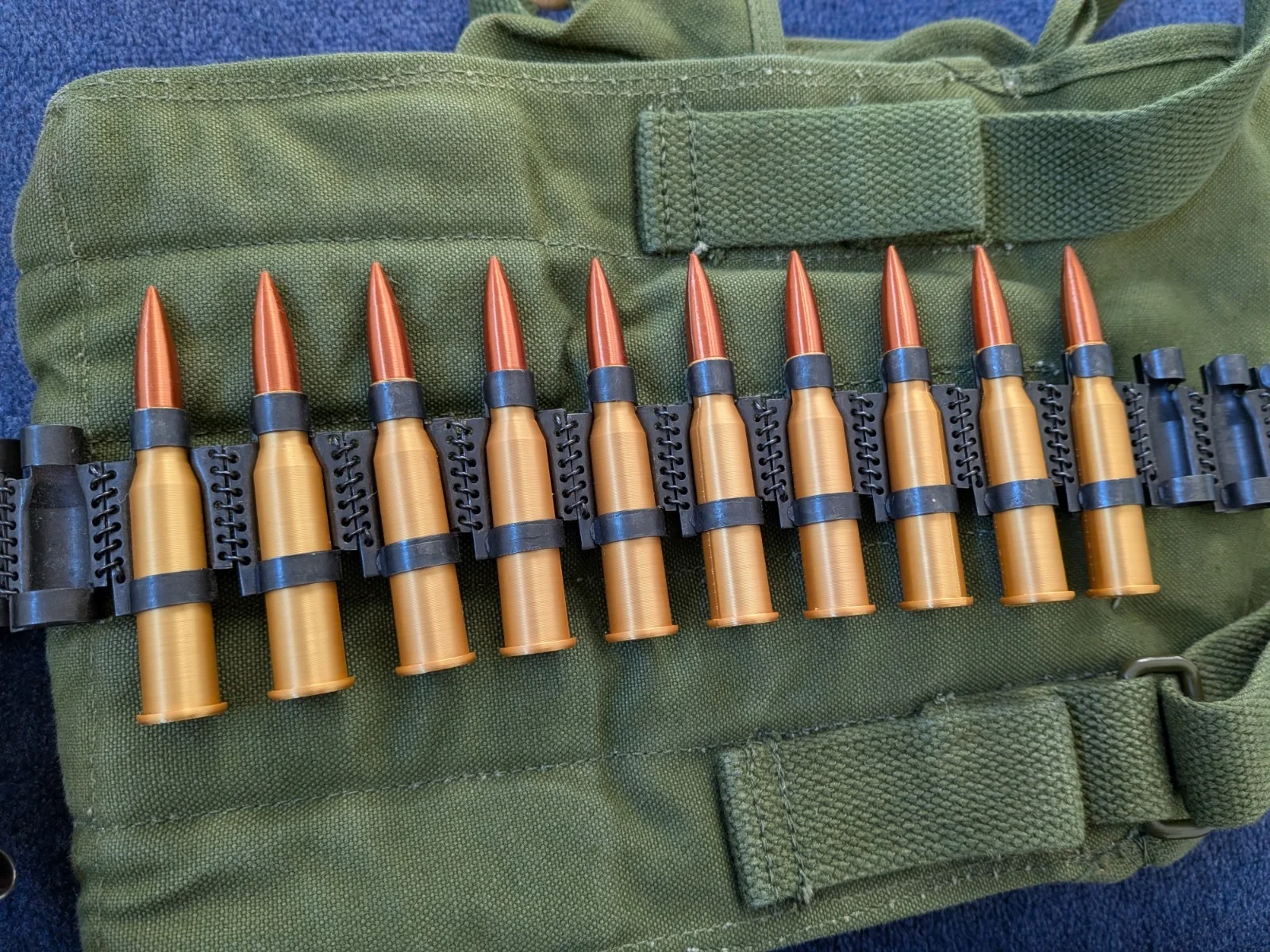 10x 3D Printed Replica historical Bullets reenactment Prop belt 7.62 x 54r rus, изображение 3
