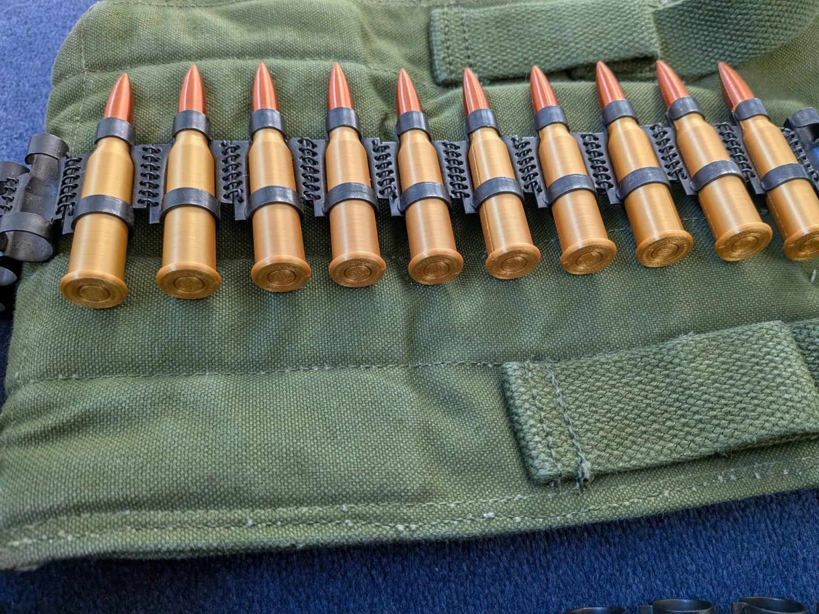 10x 3D Printed Replica historical Bullets reenactment Prop belt 7.62 x 54r rus, изображение 4