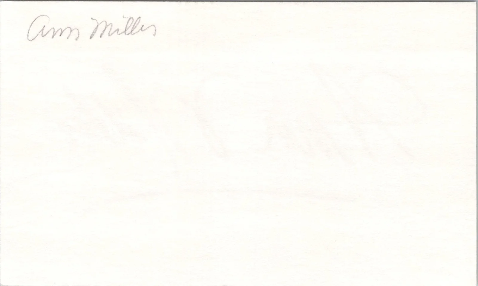 Ann Miller — Ann Miller Signed 3x5 Index Card Sugar Babies Autographed, image 2