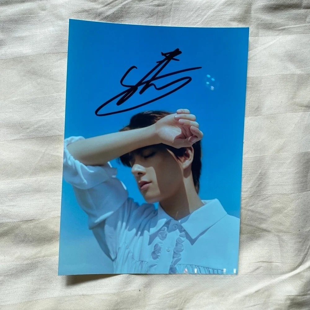 ENHYPEN JAKE Autographed Signed Photo K-POP Collection 4*6 202512 #Nice, изображение 3