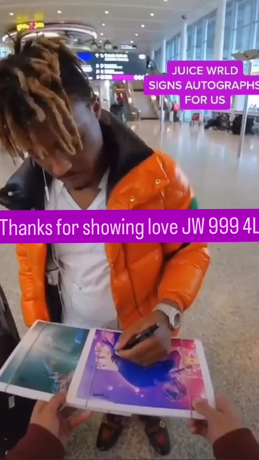 Juice WRLD Signed Autographed 8x10 PSA/DNA Authenticated Photo Proof, image 2