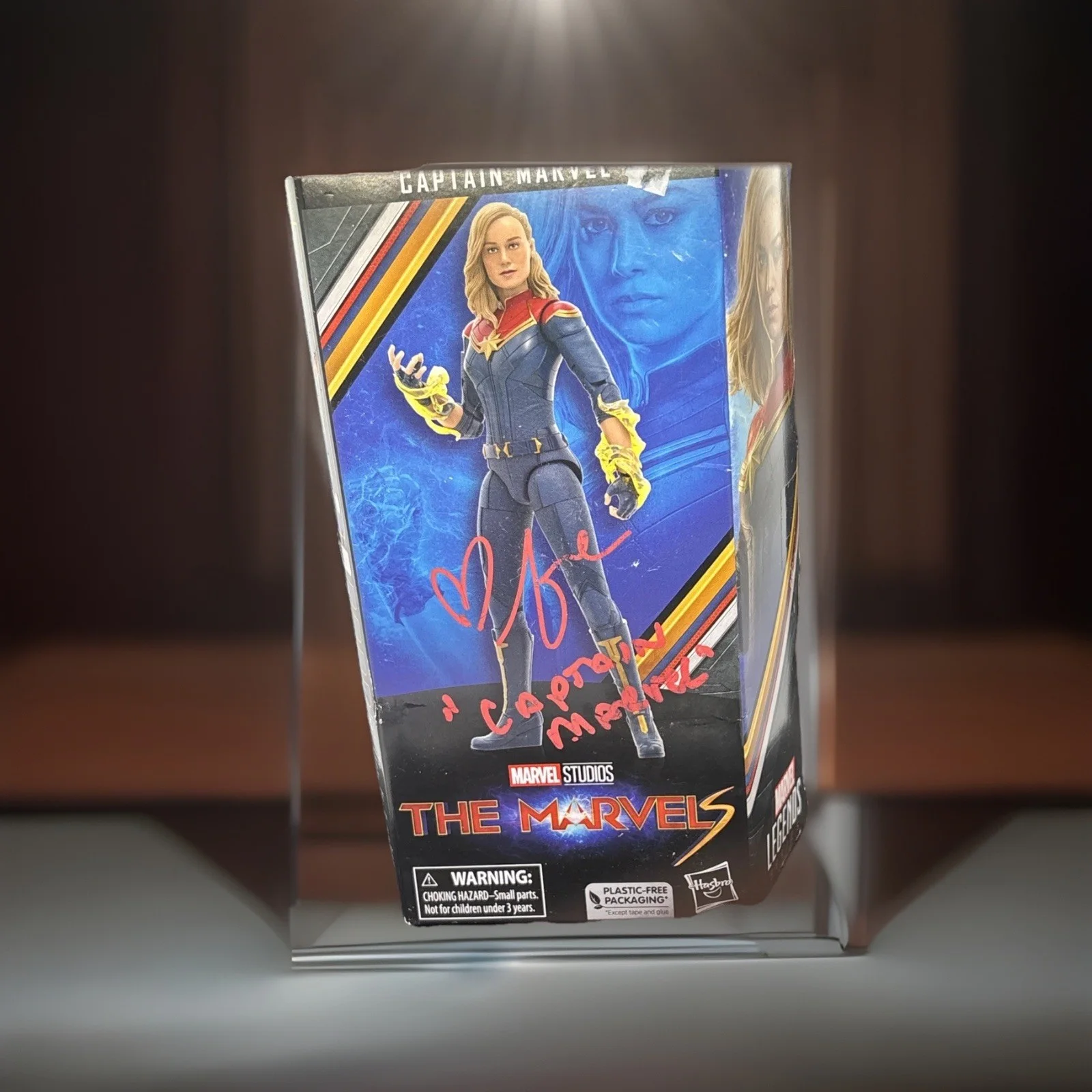 Brie Larson — BRIE LARSON SIGNED CAPTAIN MARVEL ACTION FIGURE - AUTOGRAPH W/TSA COA#3010081, image 4
