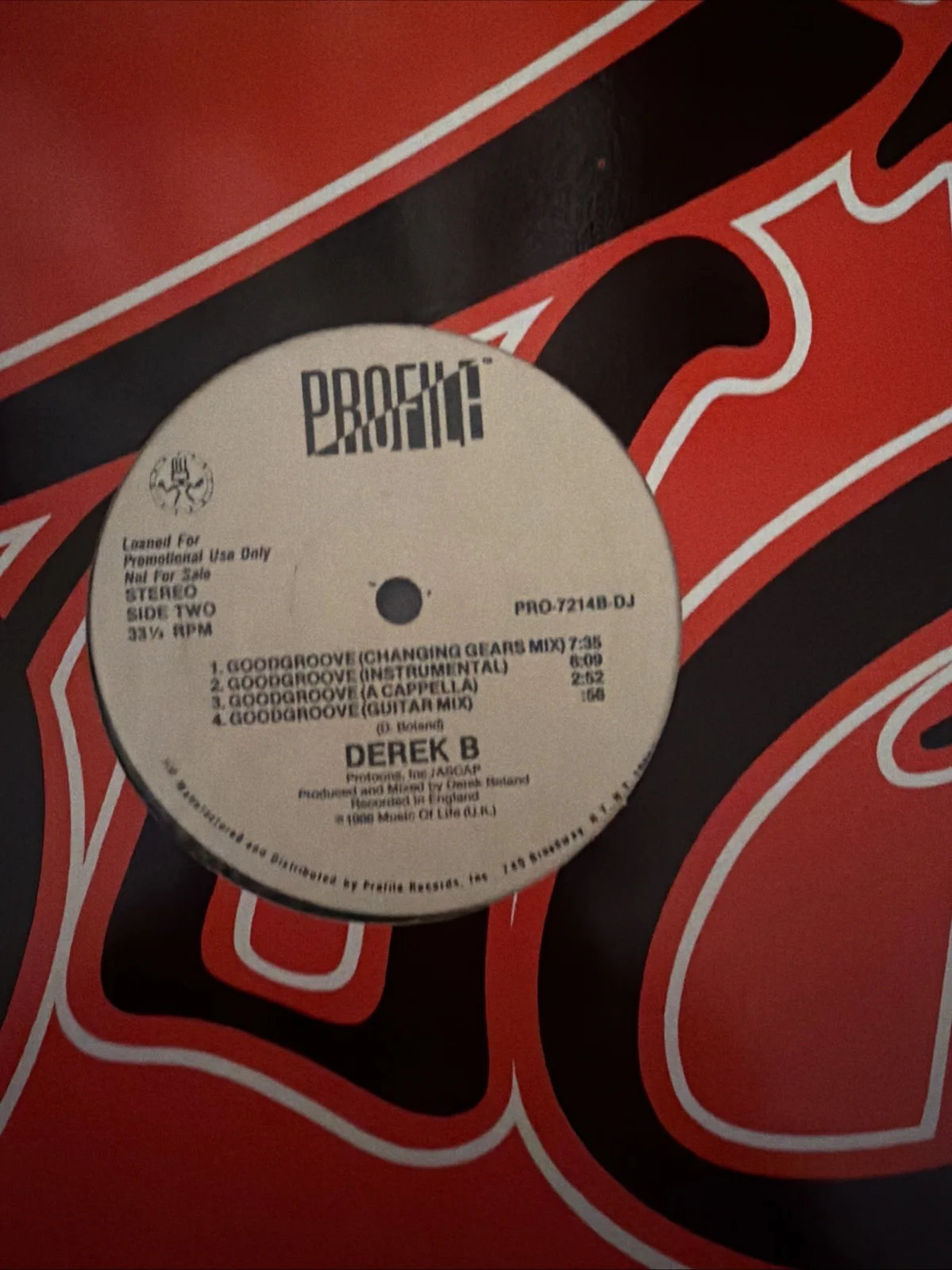 Derek B Vinyl Record, image 2