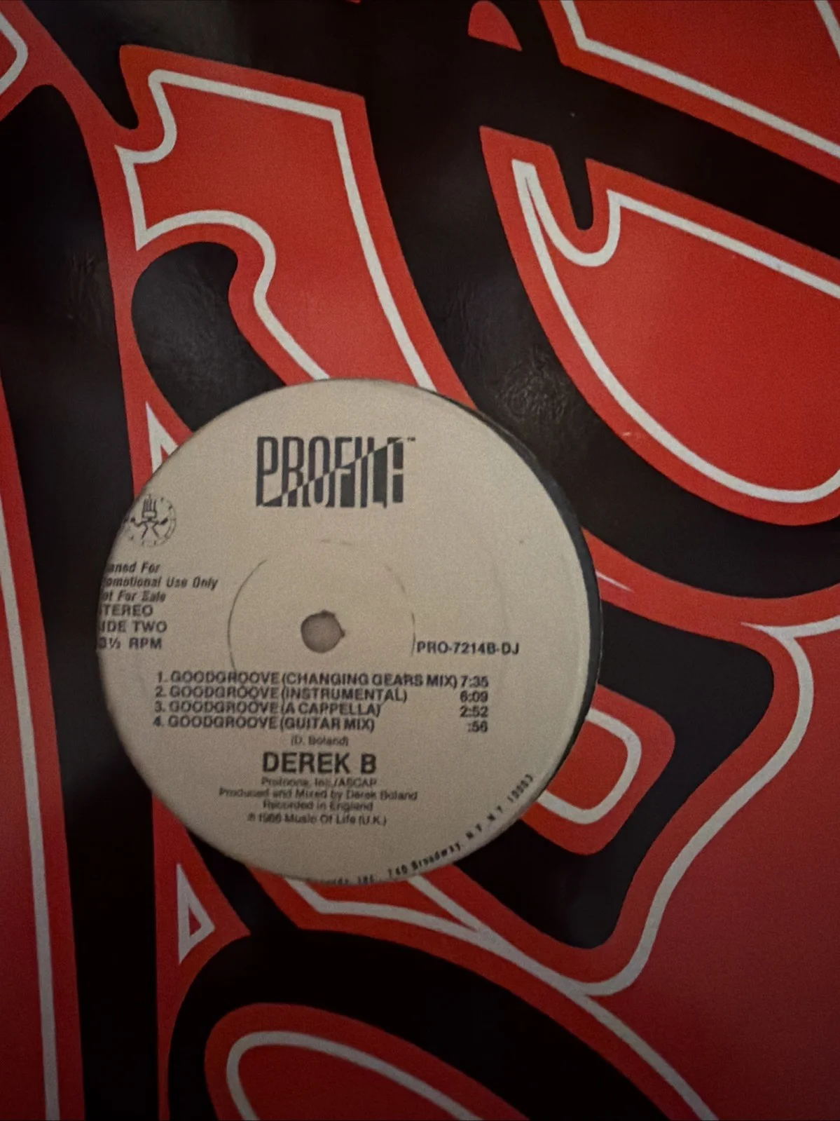 Derek B Vinyl Record, image 3