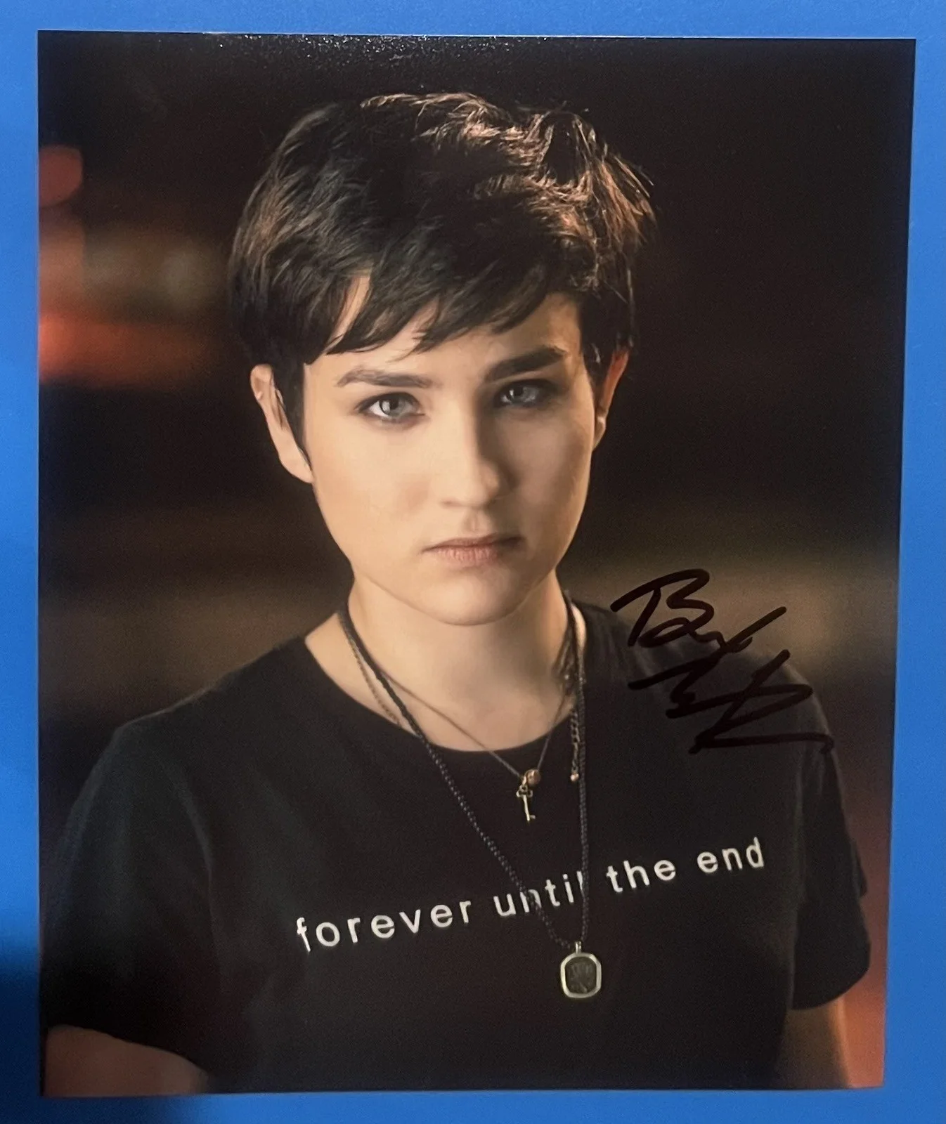 BEX TAYLOR KLAUS — Bex Taylor Klaus "the Killing"個人サイン入り 8x10 カラー写真 3 CoA