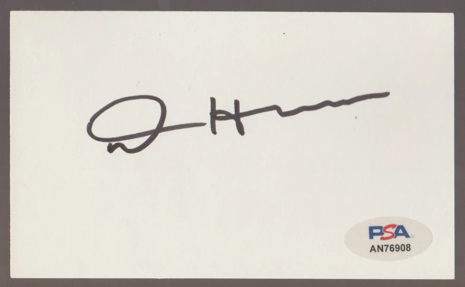 Dennis Hopper — DENNIS HOPPER Signed 3 x 5 Index Card Autograph PSA/DNA Certified AUTO Hoosiers