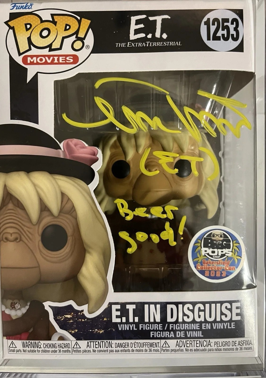 Matthew Demeritt — E.T. #1253 E.T. in Disguise Funko Pop! Signed by Matthew Demeritt / PSA NM-M 8, изображение 3