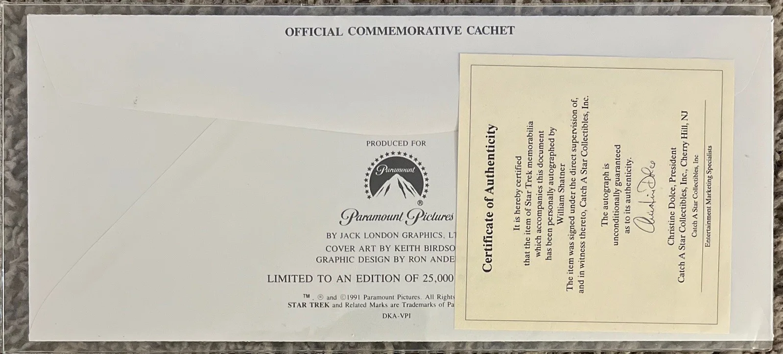 William Shatner — Star Trek William Shatner Signed Autographed First Day Cover Cachet With COA, image 2