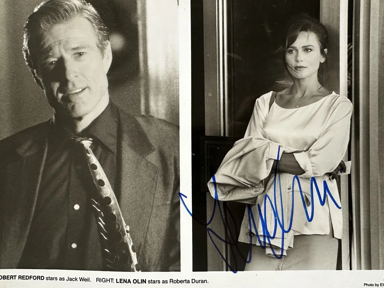 Lena Olin — Lena Olin signed Robert Redford’ Havana 8x10 photo, image 2