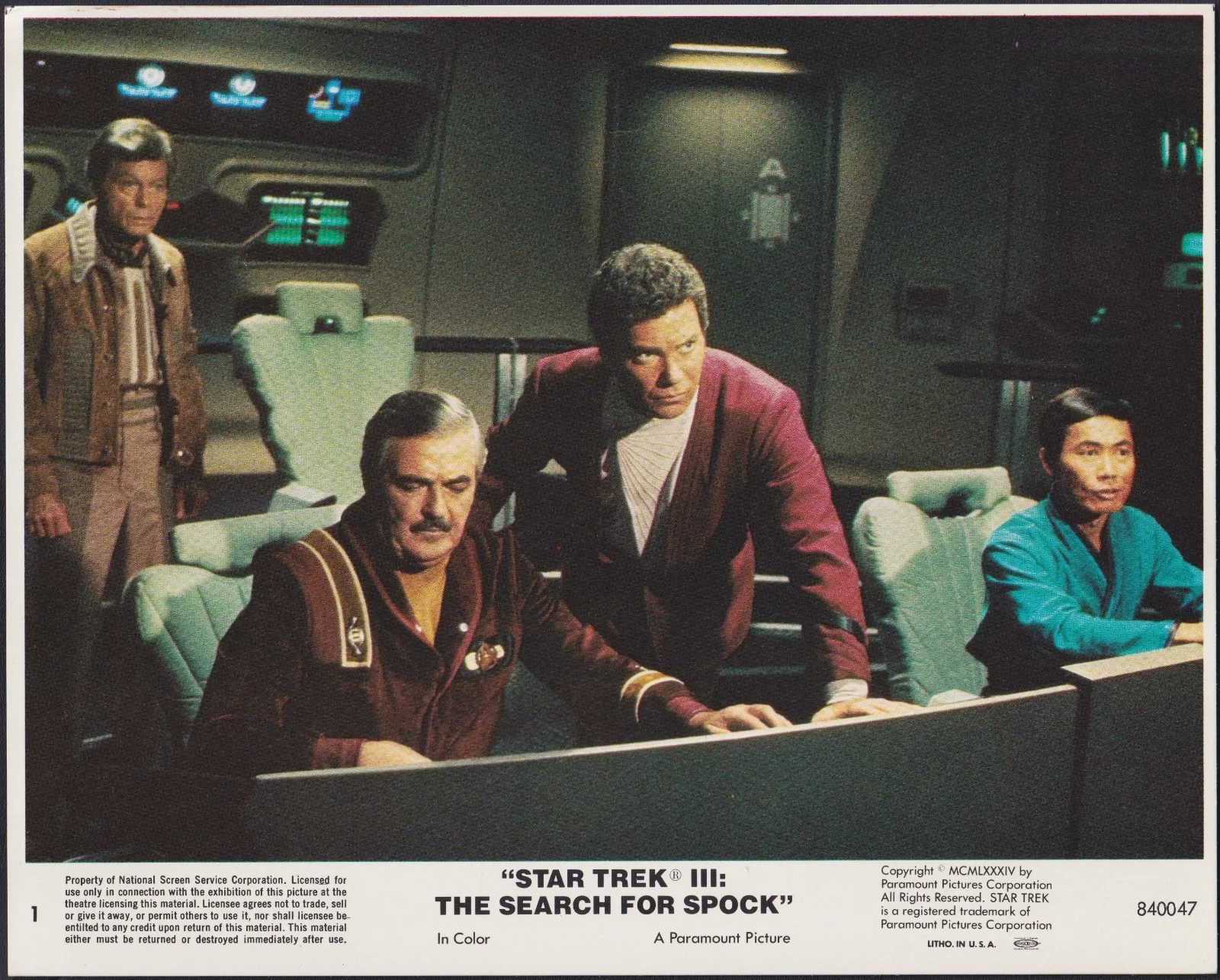 Star Trek III Search for Spock 8x ORIGINAL UK FOH Lobby Cards Nimoy Shatner 1984, изображение 3