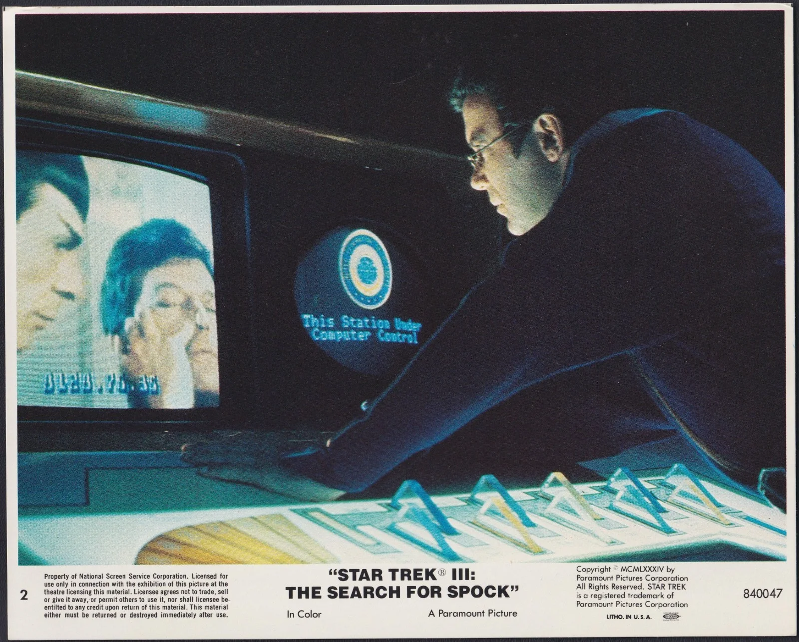 Star Trek III Search for Spock 8x ORIGINAL UK FOH Lobby Cards Nimoy Shatner 1984, изображение 4
