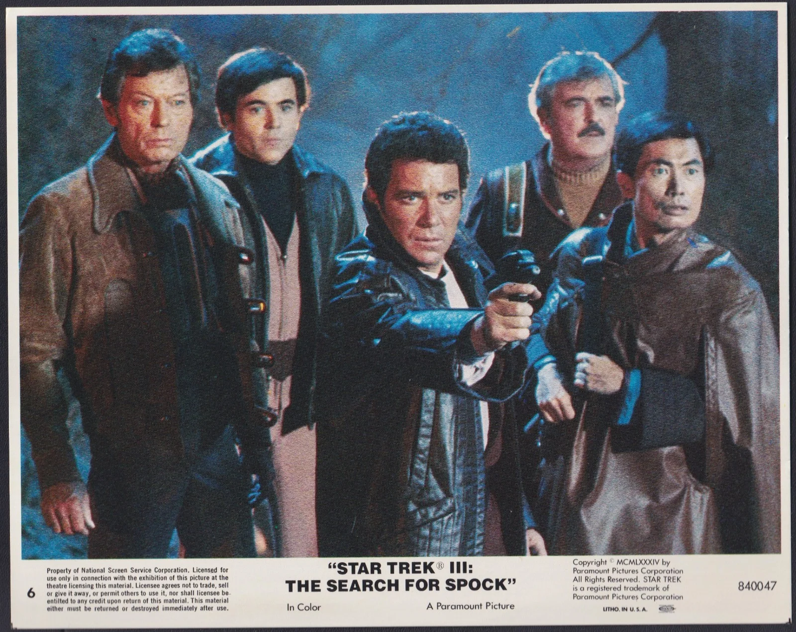 Star Trek III Search for Spock 8x ORIGINAL UK FOH Lobby Cards Nimoy Shatner 1984, изображение 5