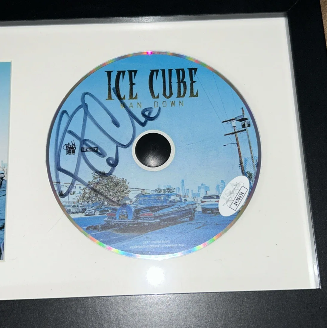 Ice Cube Signed Man Down CD Cover AUTOGRAPHED JSA COA Framed Display, image 3