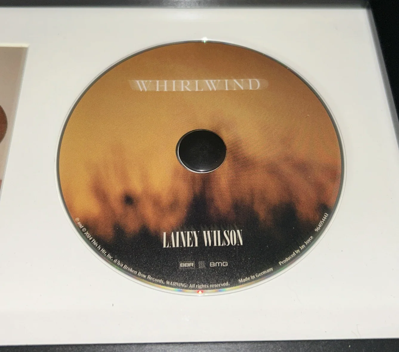 Lainey Wilson Signed CD Cover AUTOGRAPHED JSA COA Framed Whirlwind Ready To Hang, image 3