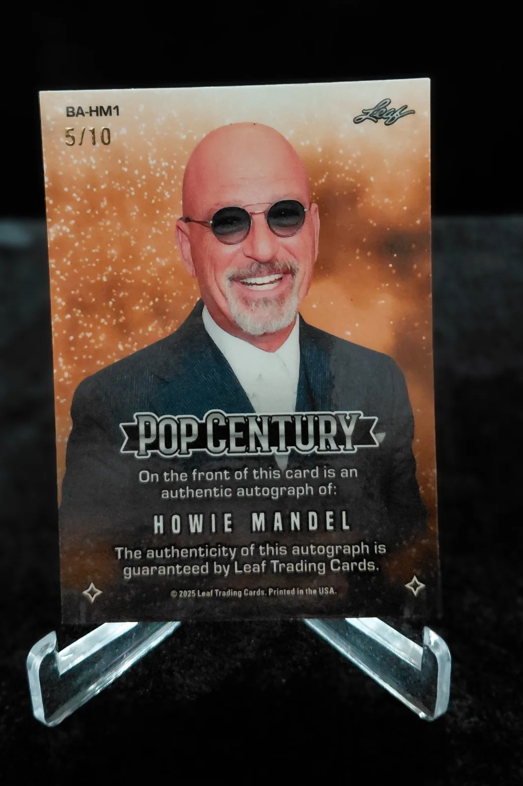 HOWIE MANDEL — 2025 POP CENTURY. HOWIE MANDEL AUTOGRAPH. AMERICA'S/TALENT. SILVER CRYSTAL. 5/10, image 2