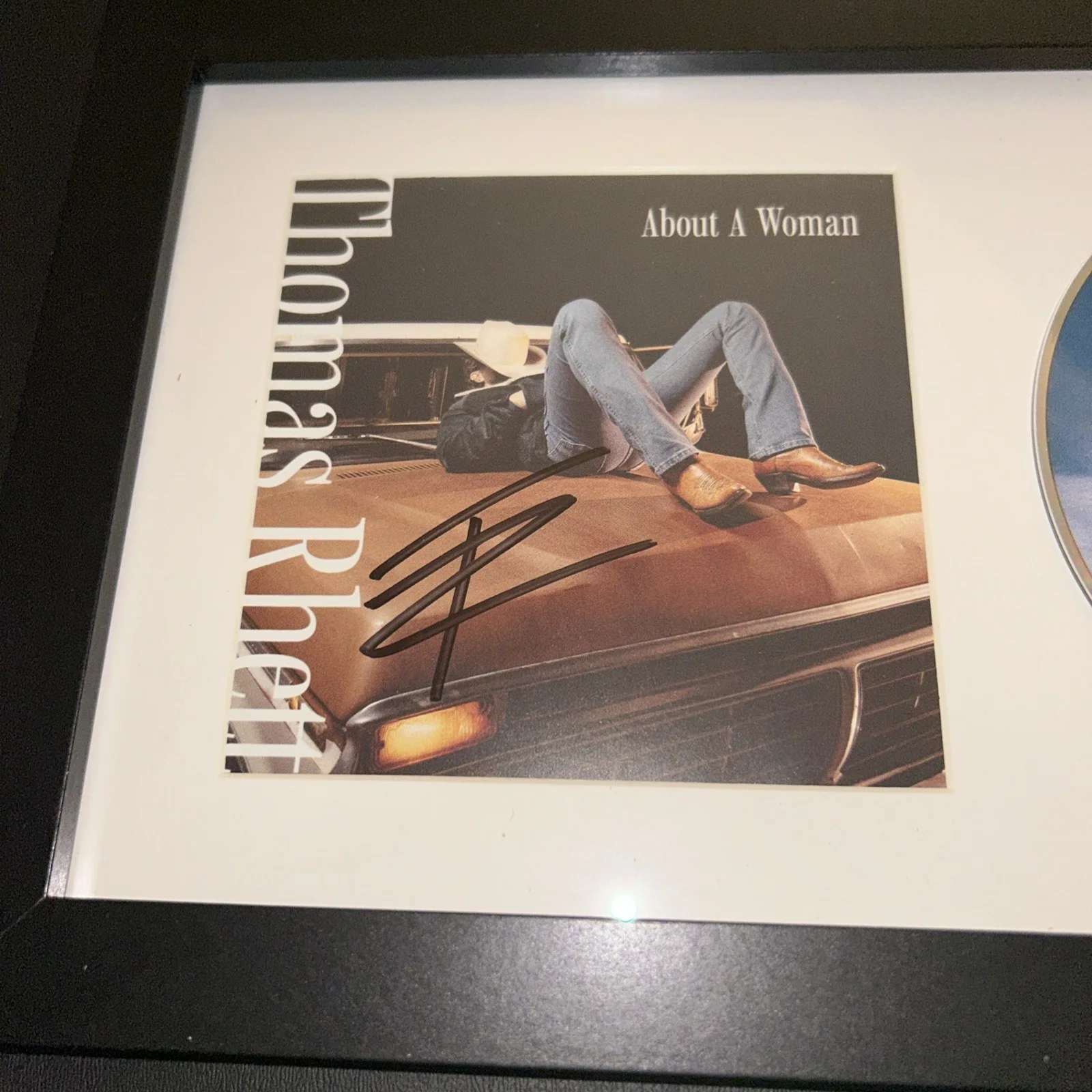 Thomas Rhett Signed CD Cover AUTOGRAPHED JSA COA Framed About A Woman, image 2