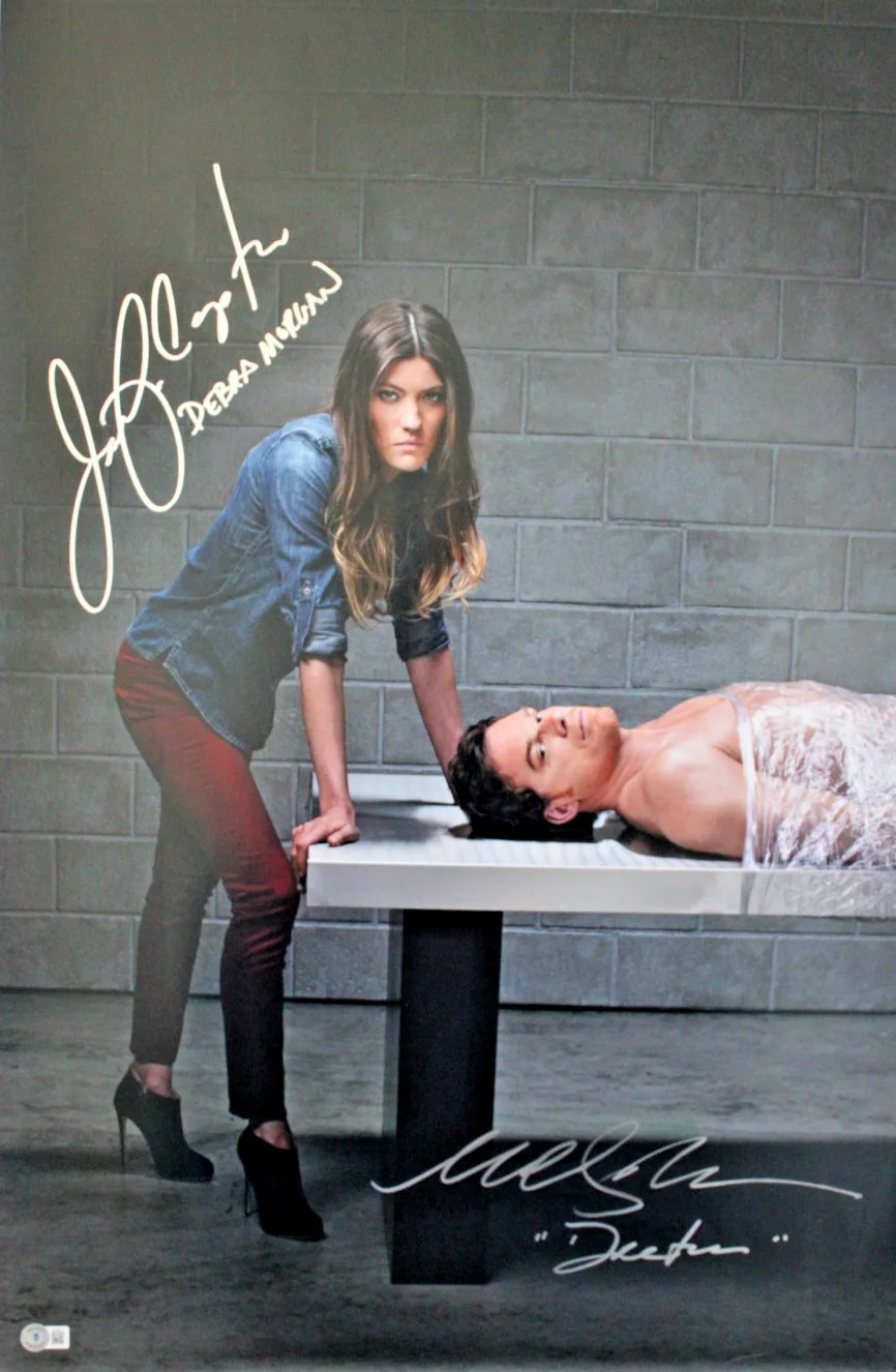 Michael C. Hall & Jennifer Carpenter — Michael C. Hall & Jennifer Carpenter Dual Signed 20x30 “Dexter & Debra Morgan” P