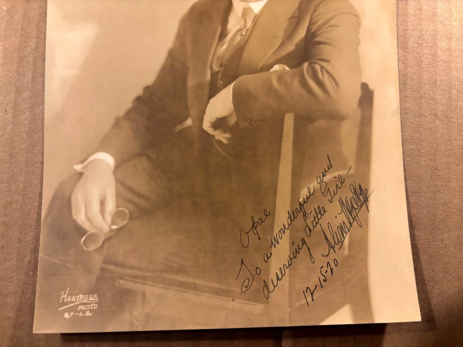 Alvin Wyckoff Ext Rare Very Early Autographed 7/9 Photo '20CinematographerDeMill, изображение 3
