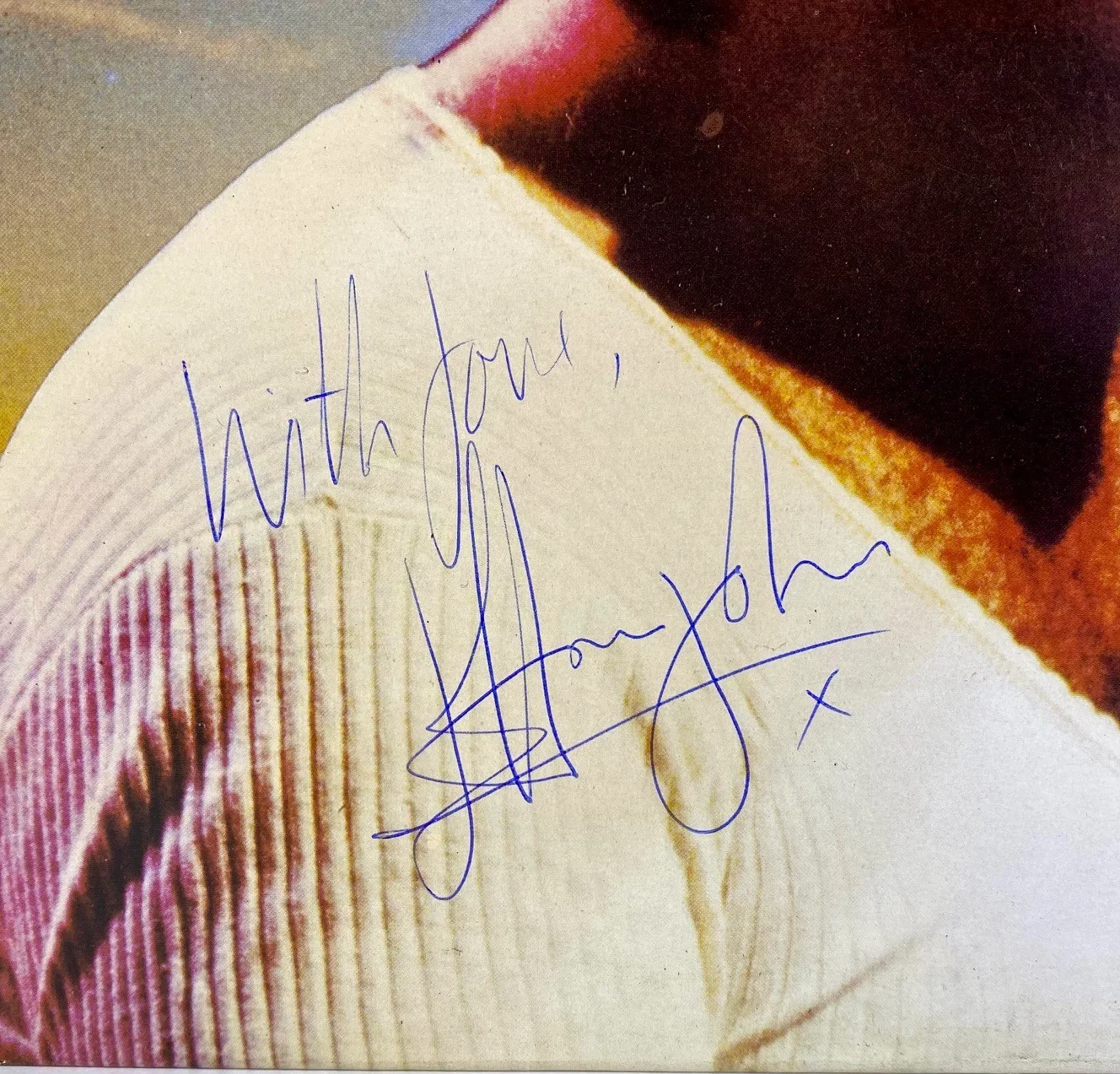 1974 Elton John Lady Samantha (UK Only) Compilation LP Signed "With Love", изображение 2