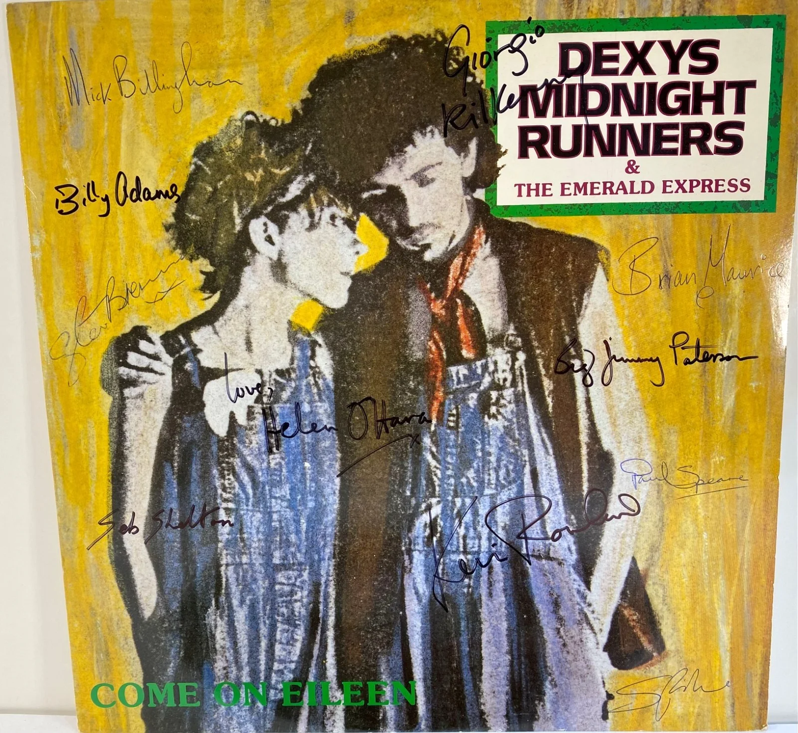 1982 Dexy's Midnight Runners "Come On Eileen" 12" LP Signed By 11 Kevin Rowland, image 2
