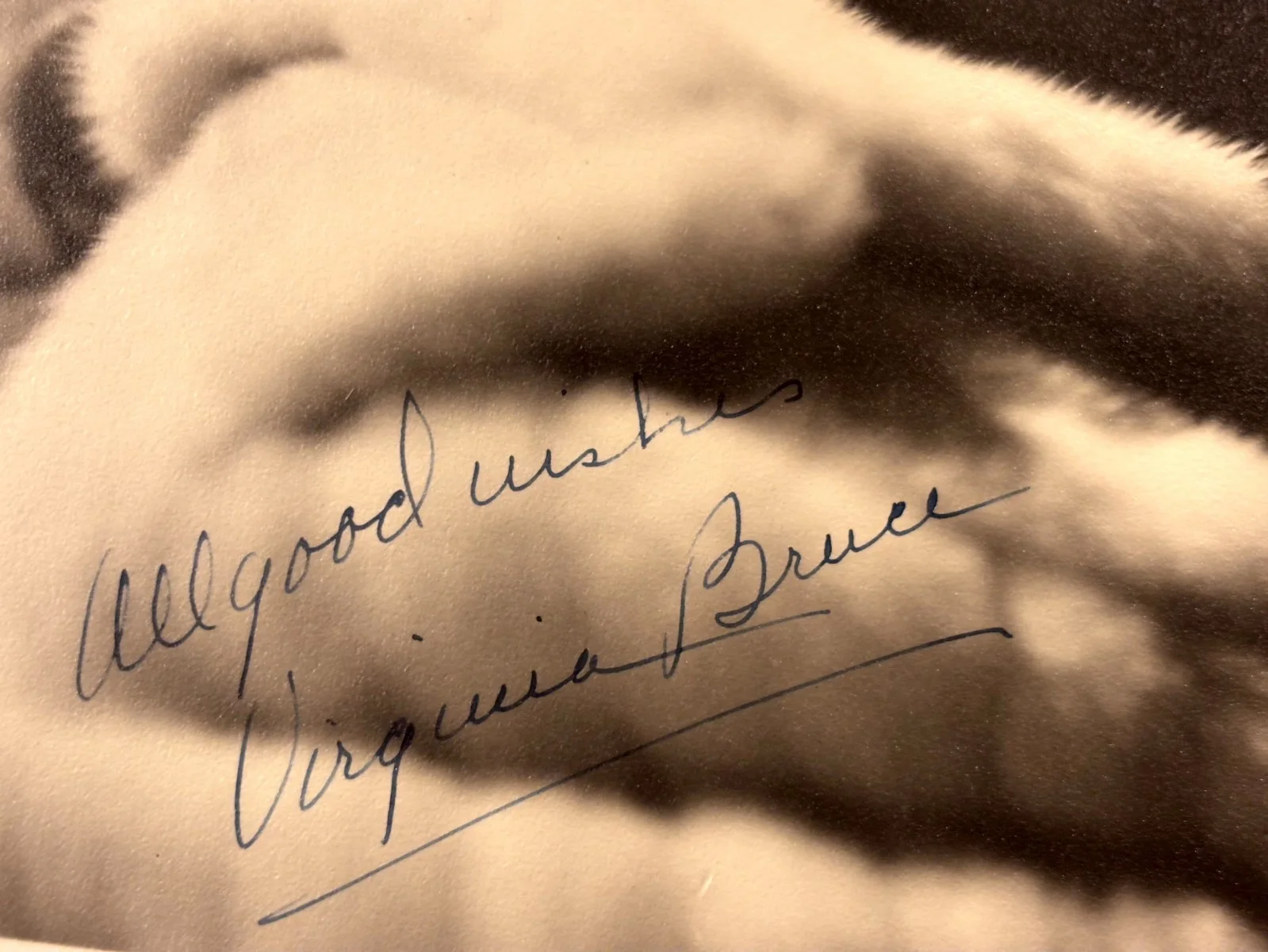 Virginia Bruce Great Rare Early Autographed 8.10 Photo 30s Invisible Woman, изображение 5