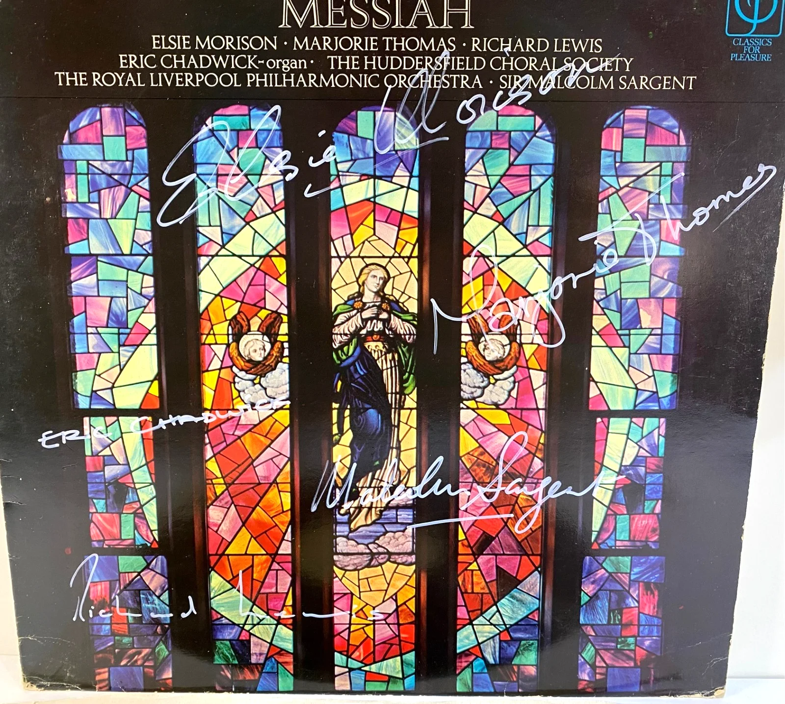 Handel's Messiah LP Signed By 5 Sir Malcom Sargent Elsie Morison Classical Opera, image 2