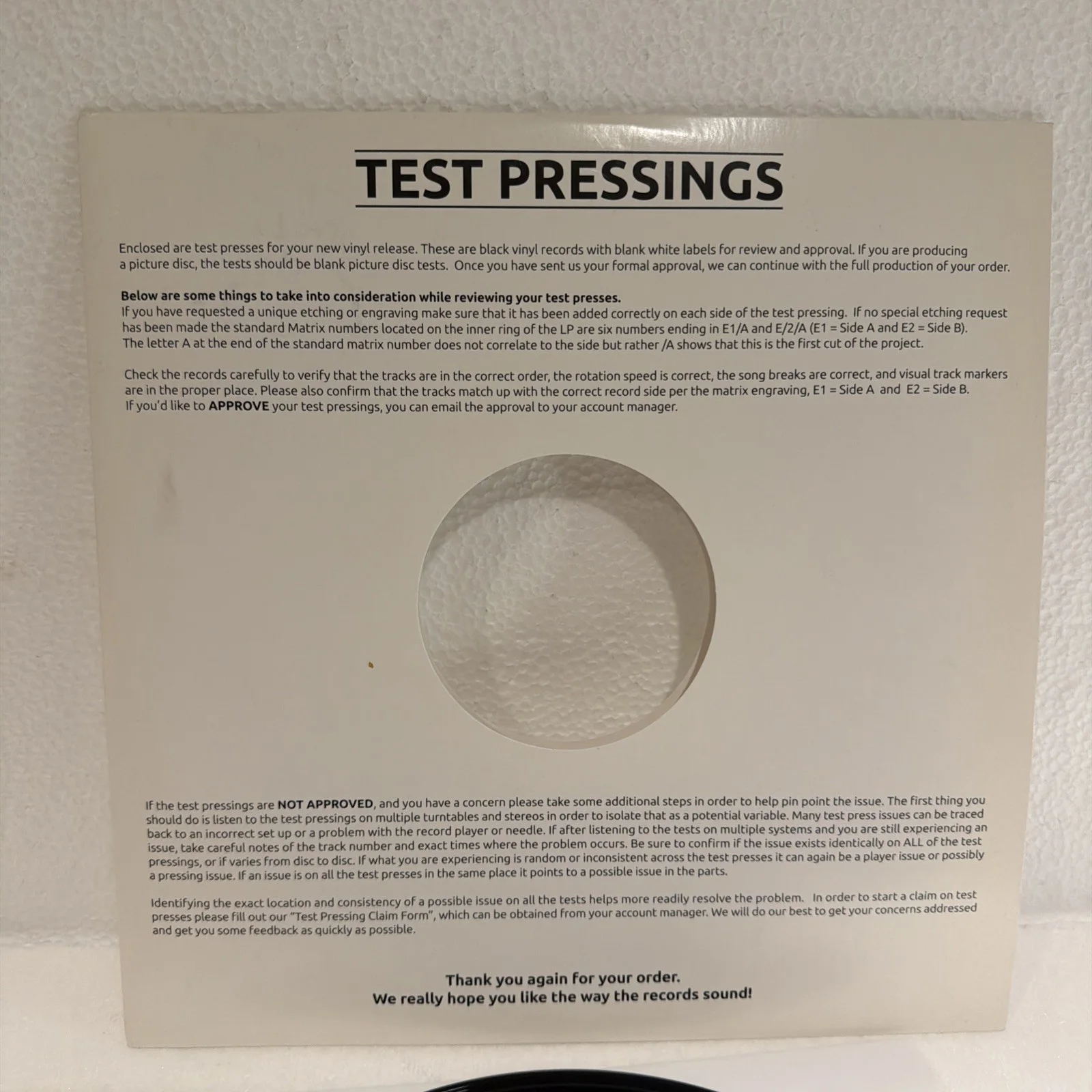 Jessie Reyes vinyl test pressing No One Is In The Room, изображение 3