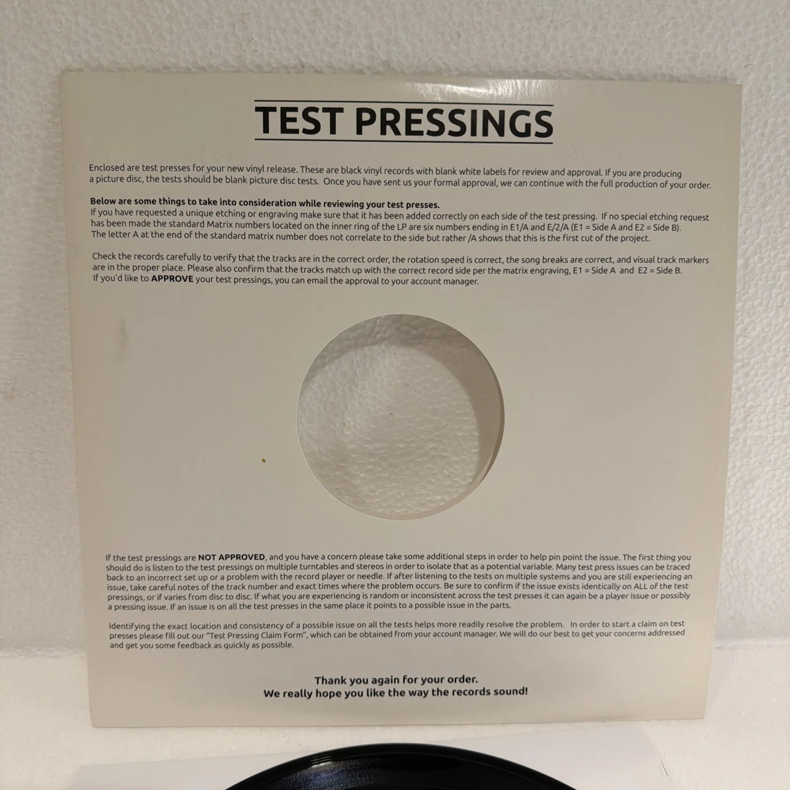Jessie Reyes vinyl test pressing No One Is In The Room, изображение 4