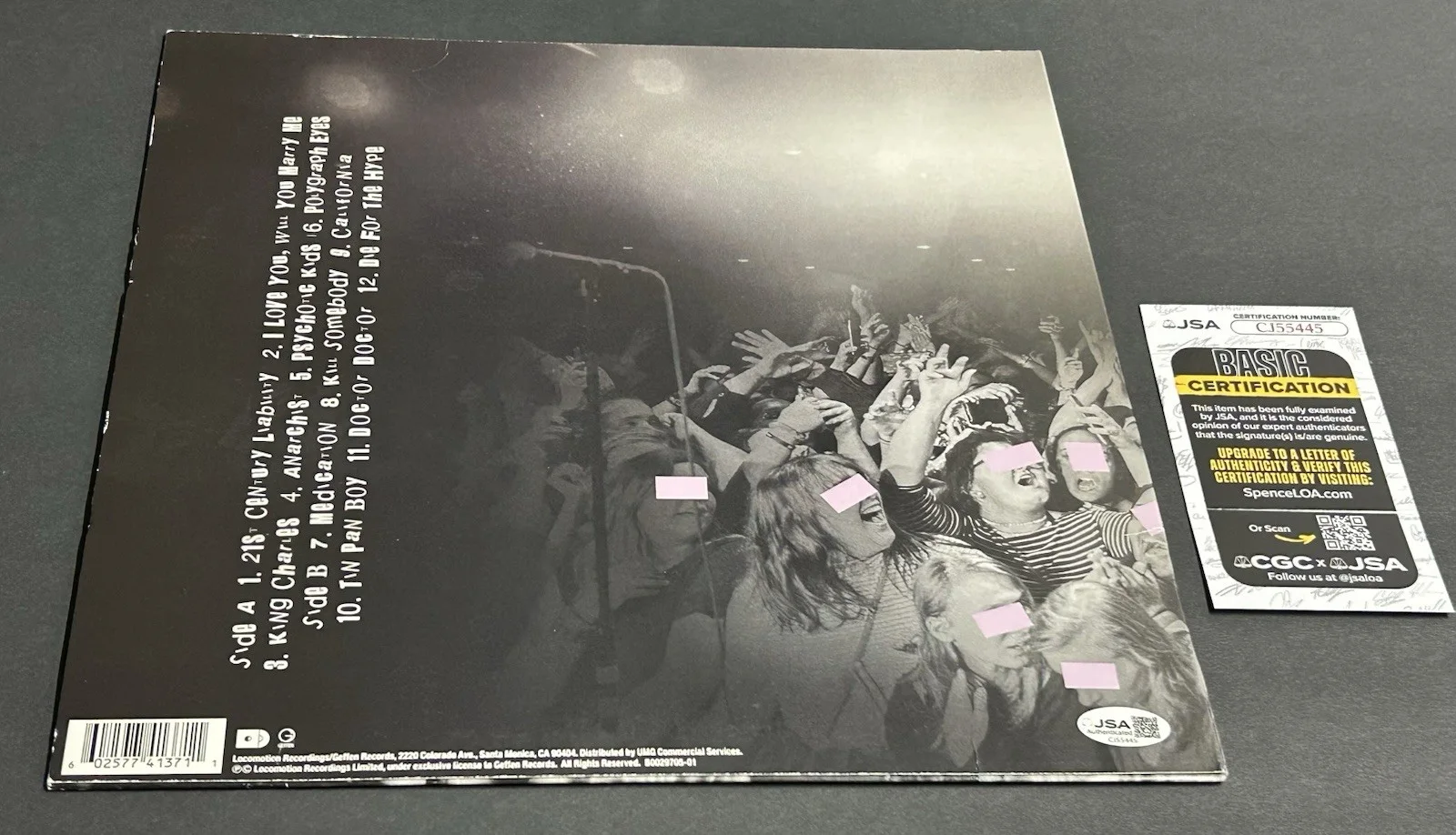 YUNGBLUD Live in Atlanta SIGNED/AUTOGRAPHED ALBUM COVER/VINYL LP **JSA** RARE, изображение 3