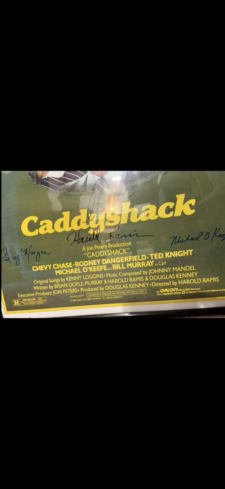 Signed Caddyshack Poster-7 Signatures, изображение 3
