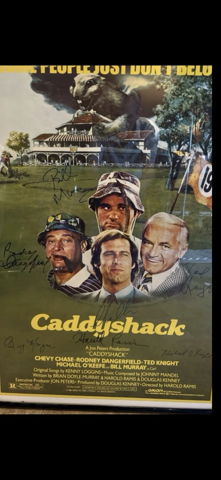 Signed Caddyshack Poster-7 Signatures, изображение 5