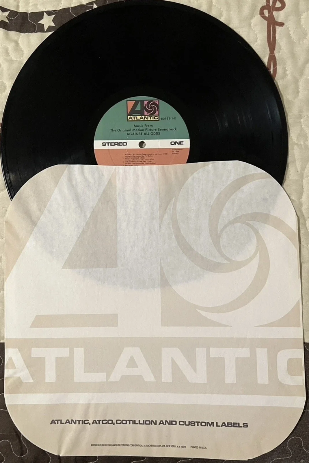 Phil Collins Hand Signed "Against All Odds" Soundtrack With COA Album Autograph, изображение 4