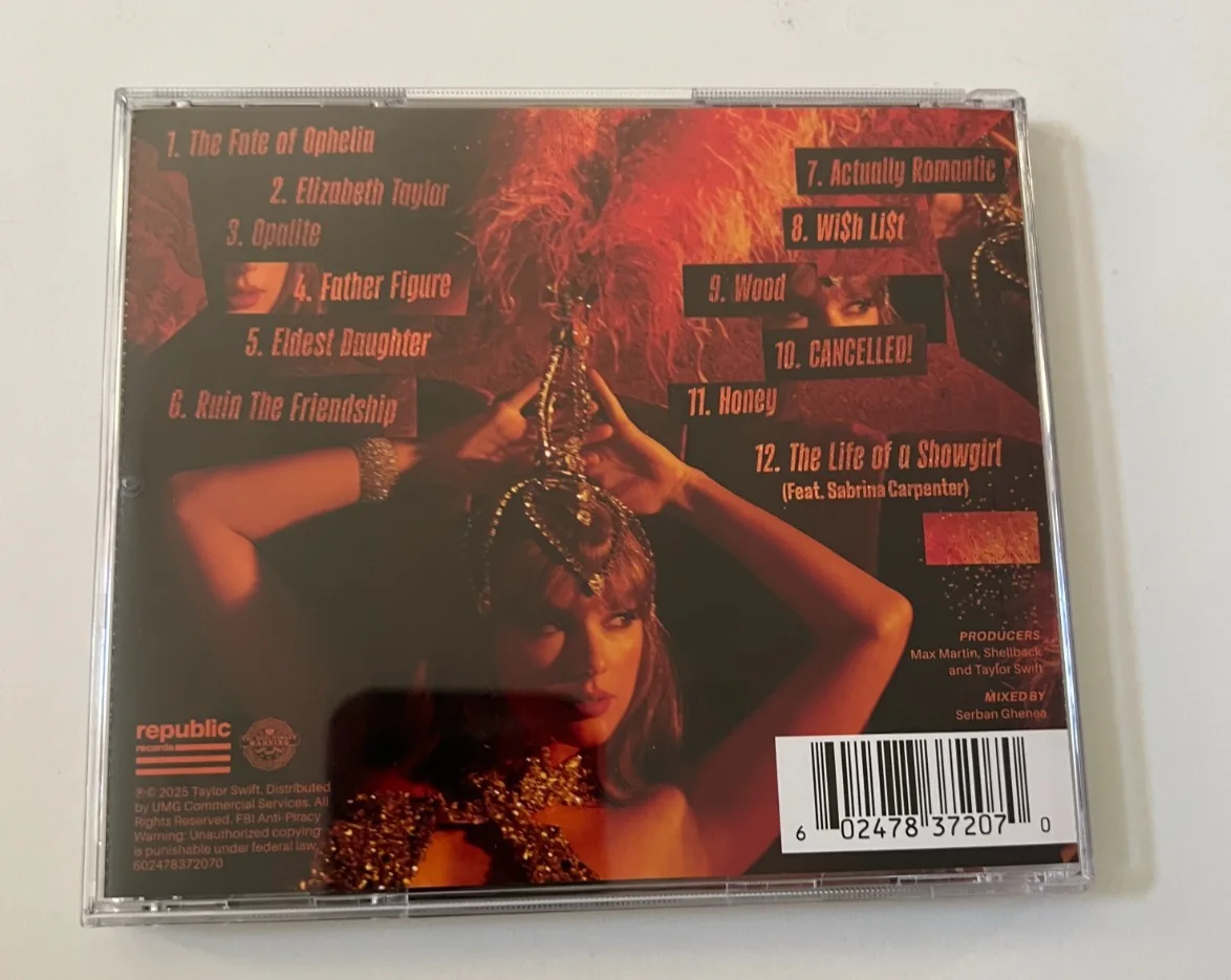 Taylor Swift - The Life of a Showgirl CD + Hand Signed cover JSA cert, изображение 4