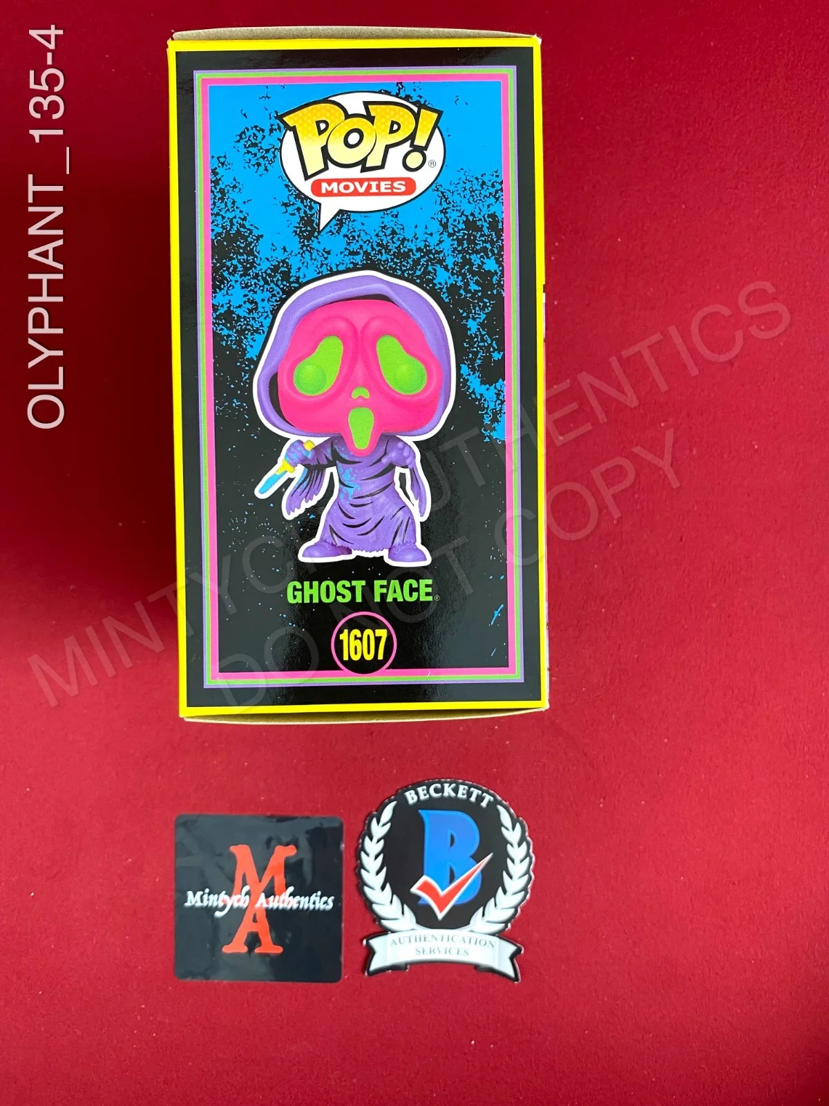 Timothy Olyphant — Timothy Olyphant signed Ghostface blacklight Funko Pop #1607 Scream Beckett COA, image 4