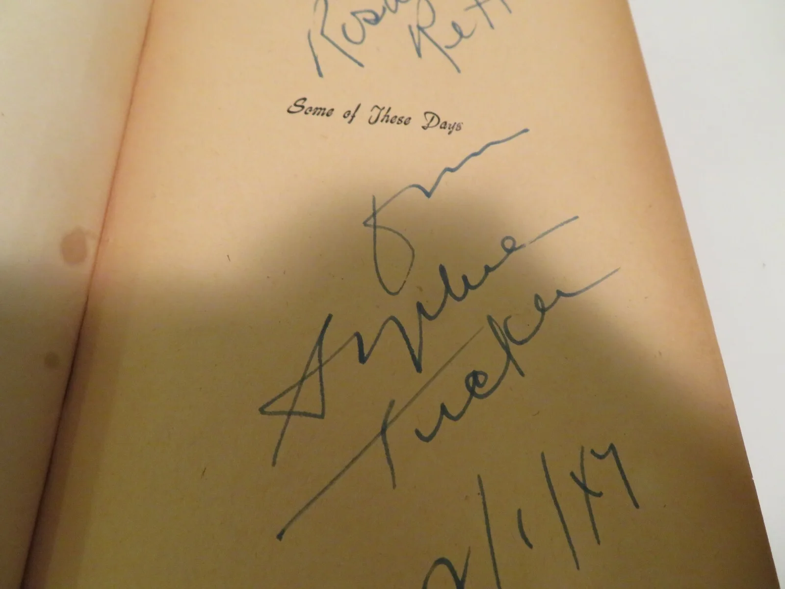SOPHIE TUCKER AUTOGRAPH INSCRIBED BOOK SOME OF THESE DAYS 1947, изображение 4