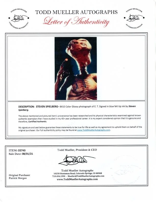 Steven Spielberg — Steven Spielberg signed autograph 8x10 E.T. the Extra Terrestrial photograph COA, image 2