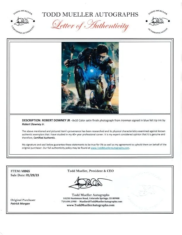 Robert Downey Jr — Robert Downey Jr. signed autographed 8x10 Iron Man Tony Stark photograph COA, image 2