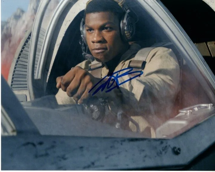 John Boyega — John Boyega signed autographed 8x10 Star Wars Finn photograph COA