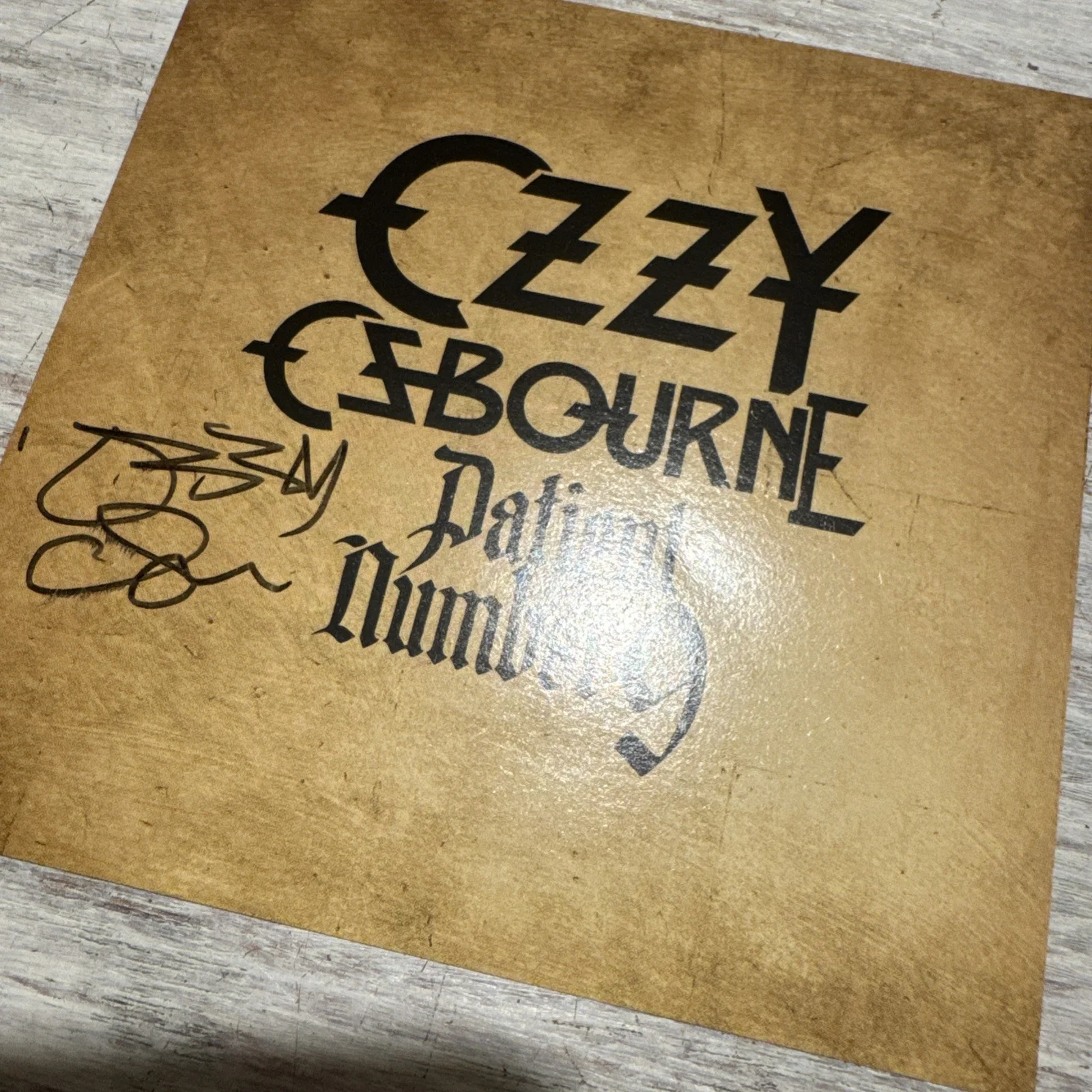 OZZY OSBOURNE SIGNED Patient Number 9 AUTOGRAPH CD INSERT NOT A VINYL ROCK MUSIC, изображение 2