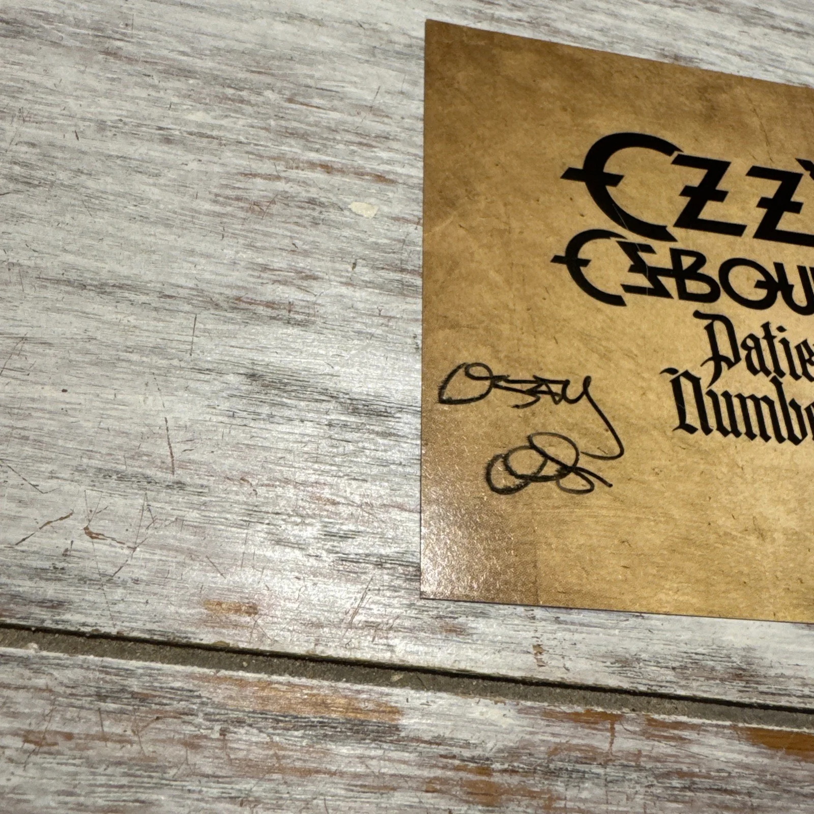 OZZY OSBOURNE SIGNED Patient Number 9 AUTOGRAPH CD INSERT NOT A VINYL ROCK MUSIC, изображение 2
